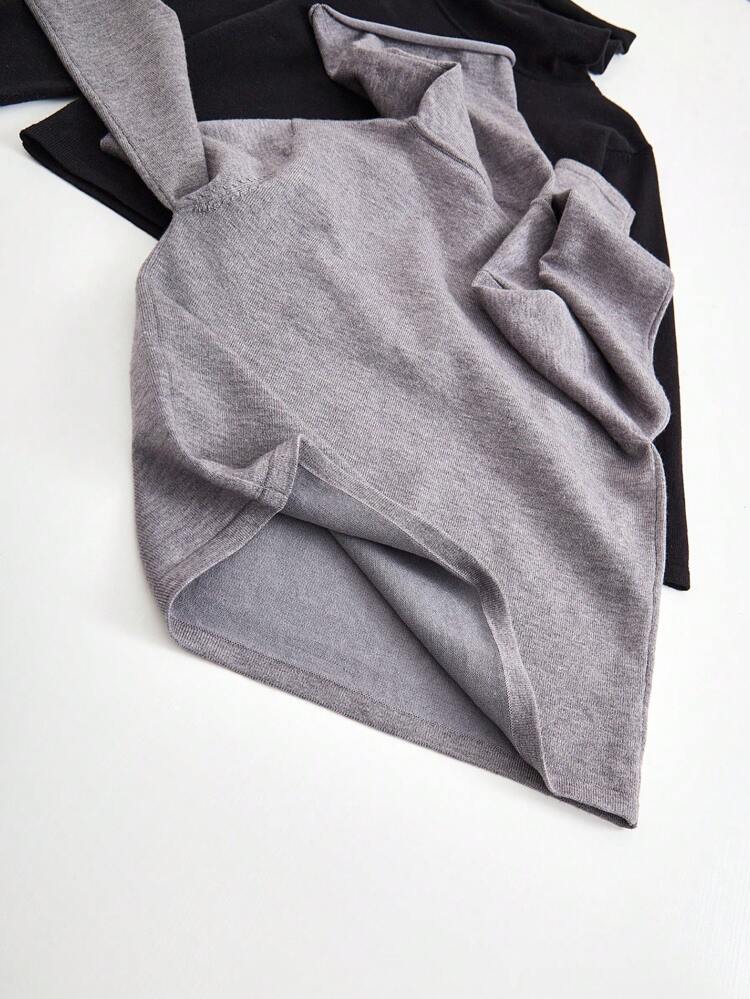 Girls' Long Sleeve Turtleneck Sweater Pullover Two Piece Set