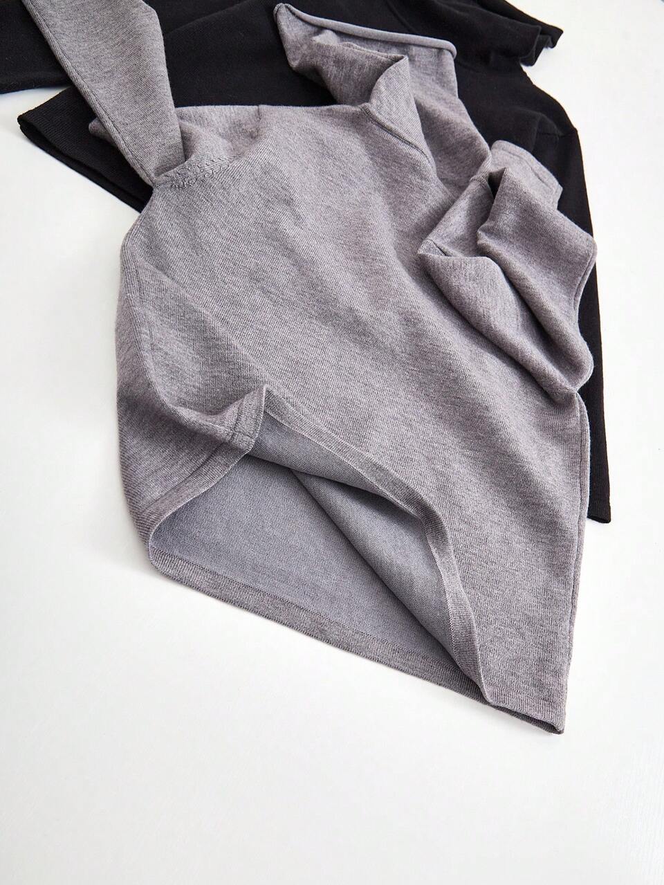 Girls' Long Sleeve Turtleneck Sweater Pullover Two Piece Set