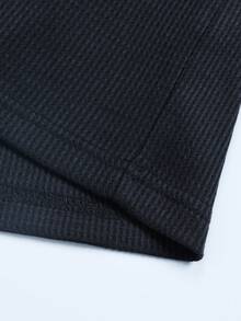 Manfinity Homme Nam Chất rắn Áo polo - màu đen - Xem 3