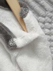 SHEIN Young Boy Contrast Binding Tee & Pants PJ Set - Multicolor - View 3