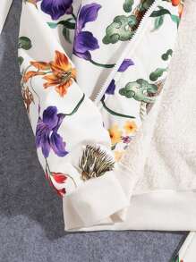 SHEIN Unity Bộ đồ phối họa tiết rồng lót lông dành cho nữ, bán riêng 3 bộ: Cho Mẹ, Cho Tôi - trắng - Xem 7