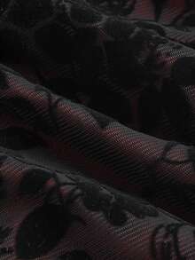 SHEIN MOD In hoa Tách đùi Váy ống - Đỏ - Xem 4