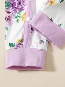 4件套寶寶連體哈衣長袖長褲配帶帽子和襪子,適用於秋冬季節