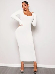 SHEIN SXY Conjunto de mujer para Año Nuevo - Blanco - Ver 4
