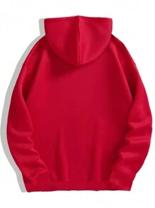 Manfinity RebelGame Loose Fit Men's Christmas Printed Hoodie - Red - View 2