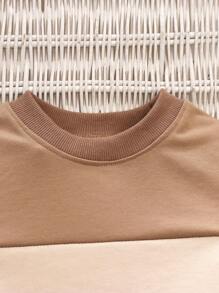 SHEIN 男小童撞色衛衣和衛褲 - 彩色 - 查看 5