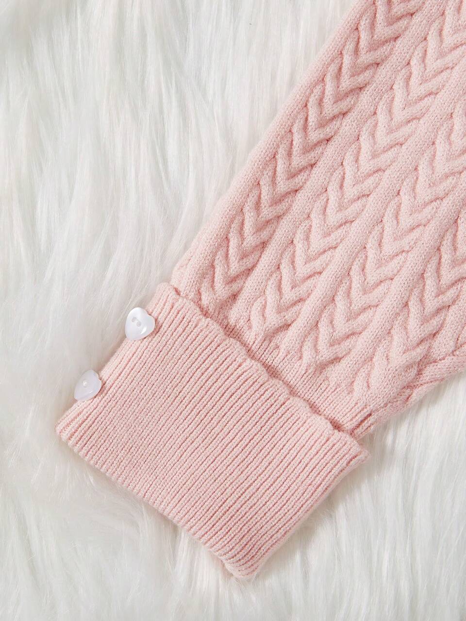 Young Girl Solid Cable Knit Sweater Pants