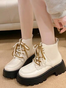 女性踝靴和短靴 - 米色 - 查看 4