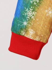 男小童聖誕圖案運動衫 - 彩色 - 查看 3