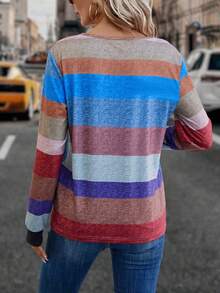 EMERY ROSE Khối màu Chi tiết Nút Áo thun - Nhiều màu - Xem 2