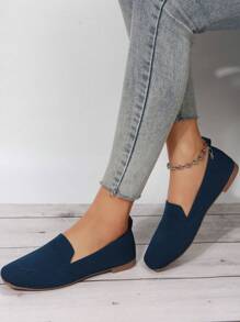 Zapatos planos de ballet de moda al aire libre con diseño de patchwork, transpirables y antideslizantes para mujeres, otoño 2025 - Azul - Ver 6