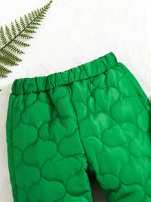 SHEIN Baby Jungen 1 Stück Hose mit Dinosaurier Muster & 1 Stück einfarbige Hose