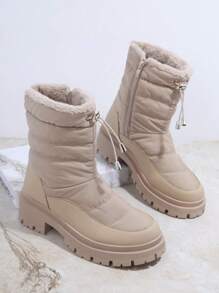 SHUZIA Drawstring Padded Ankle Boots For Christmas