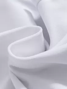 SHEIN Tween Girls' Letter Patch Detail Flare Pants, Casual & Fashionable, High-Waisted Design, Letter Patch Decor, Flare Leg - White - View 8