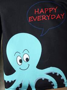 SHEIN Young Boy Cartoon Graphic Snug Fit PJ Set - Multicolor - View 7