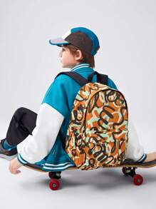 Outdoor Camo Leisure Sports Graffiti Backpack, Large Capacity, Simple And Fashionable, Multi-functional