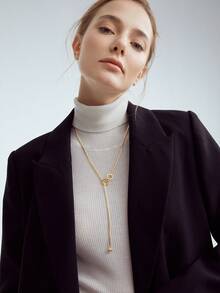 MOTF PREMIUM Jersey dorado círculo colgante con cadena - Amarillo Oro - Ver 3