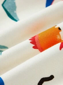 Cozy Pixies 男嬰恐龍印花運動衫 - 杏色 - 查看 6