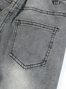 Quần jeans rách dây kéo Tween Boy - Màu Xám nhạt - Xem 7
