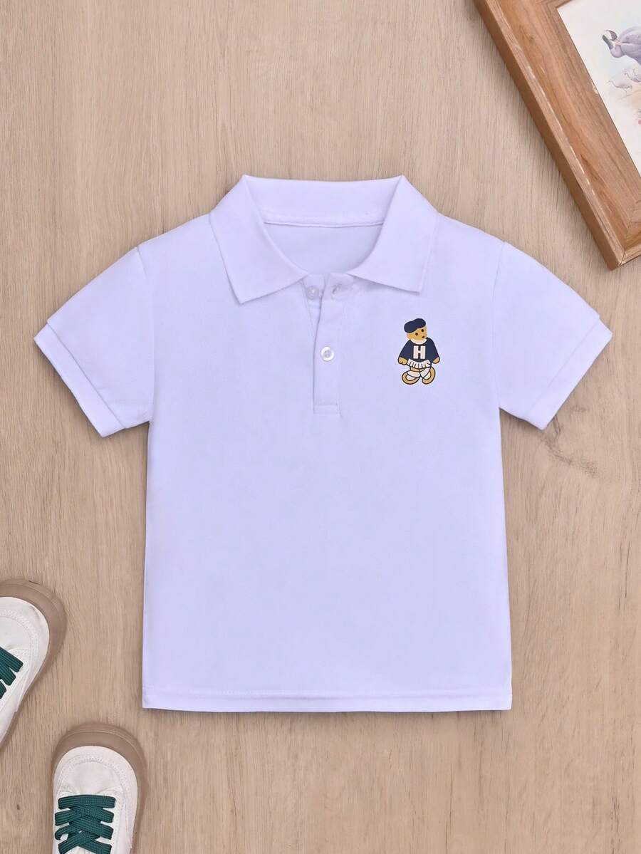 男小童卡通圖案POLO衫