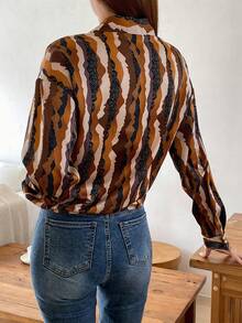 DAZY In Toàn bộ Thả vai Túi có nắp Áo sơ mi - màu nâu - Xem 2