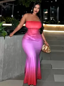 Slaydiva Hơn Bóng Nàng tiên cá Hem Váy ống - Nhiều màu - Xem 1