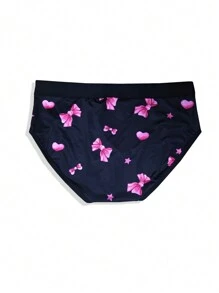 Calzoncillos Impresos Para Hombres Con Patrón De Gato Y Moño - Multicolor - Ver 2