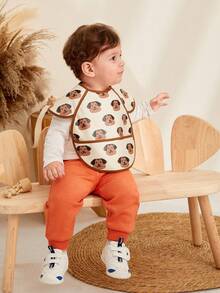 Cozy Pixies 1pc Waterproof Baby Bib With Puppy Design - Multicolor - View 6