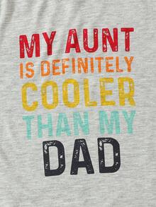 SHEIN 男嬰標語圖案連身背心