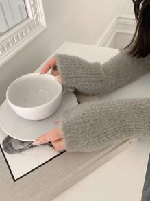 DAZY Solid Wrap Tie Side Crop Sweater - Dark Green - View 5