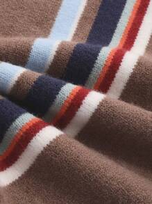 Dazy Star Striped Pattern Cami Knit Top Without Blouse,Fall Clothes - Brown - View 6