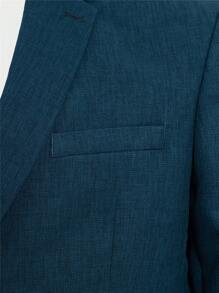 SHEIN Cottnline Men Lapel Collar Single Button Blazer - Dark Green - View 5