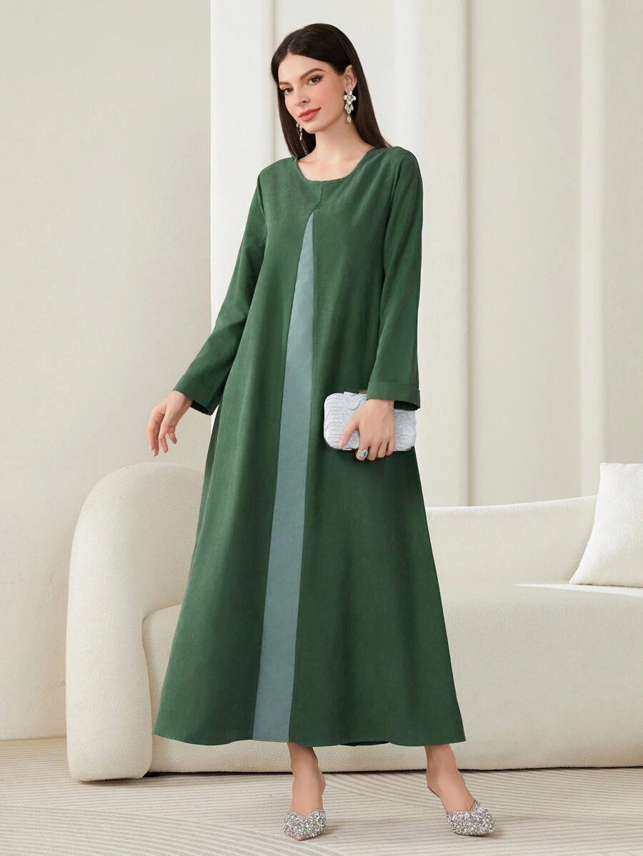 Al Najma Contrast Panel Tunic Dress