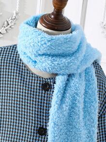 SHEIN Chica preadolescente Abrigo con estampado de pata de gallo & Pañuelo