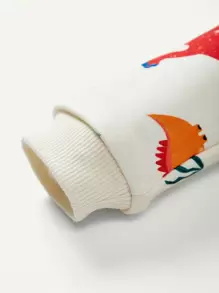 Cozy Pixies 男嬰恐龍印花運動衫 - 杏色 - 查看 4