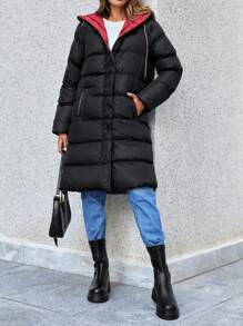EURMUSE Abrigo De Para Mujer - Negro - Ver 3