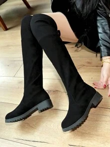 秋冬女过膝靴,过膝靴女靴新款靴子修身短靴高筒靴细跟防水台过膝靴,性感