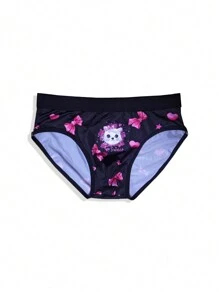 Calzoncillos Impresos Para Hombres Con Patrón De Gato Y Moño - Multicolor - Ver 4