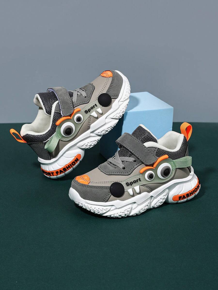 Fashionable Color-blocking Wear-resistant Functional Shoes For Baby And Kids Sports Shoes - Grey - View 1