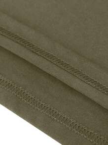 Áo thun POLO tay dài in hình cờ Mỹ Henry thường ngày dành cho nam - xanh quân đội - Xem 4