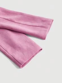 SHEIN MOD 西裝領翻蓋細節西裝外套 - 藕粉色 - 查看 3