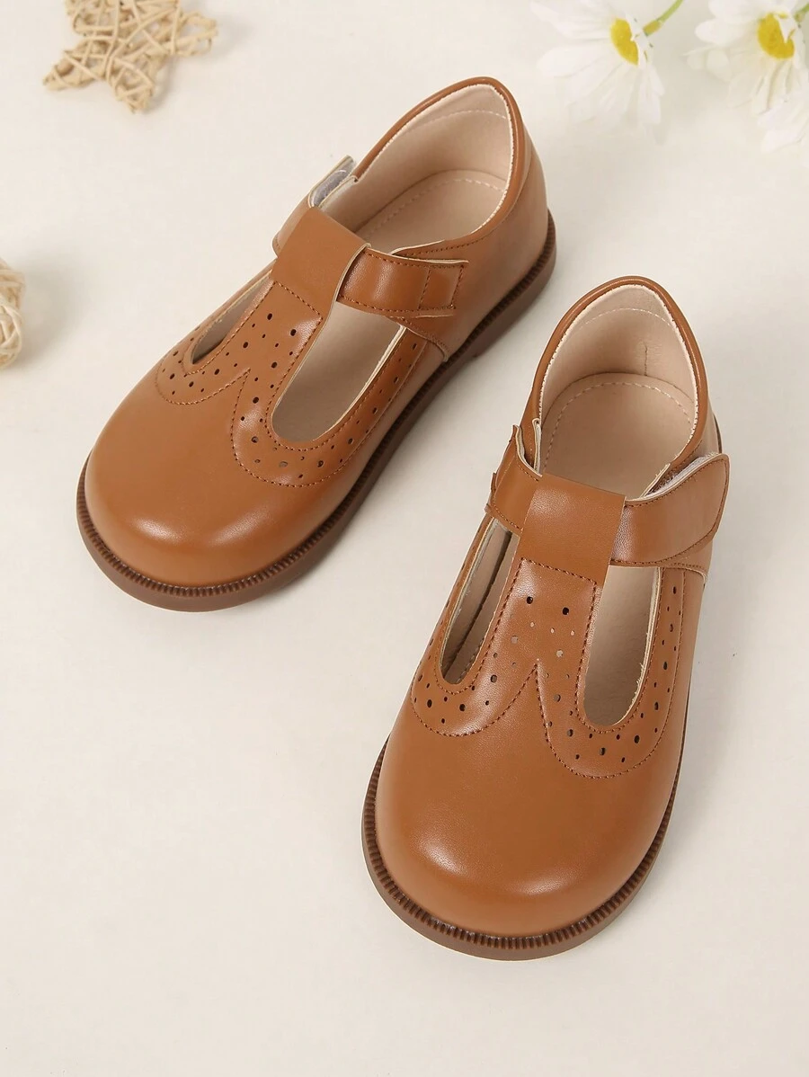 Zapatos planos estilo británico instalaciones clásico para estudiantes - Marrón - Ver 1
