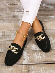 Fall/Winter Women's Fashionable Flat Shoes - Black - View 1