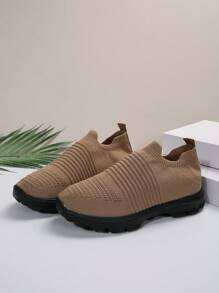 Zapatillas De Running De Puesta Rápida - Café integral - Ver 3