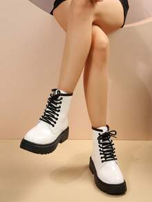 新品到貨時尚靴子 - 白色 - 查看 3