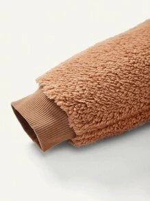 Cozy Pixies 2 st set med fleecejacka och tjocka byxor för babyflickor - Kaki - Visa 3