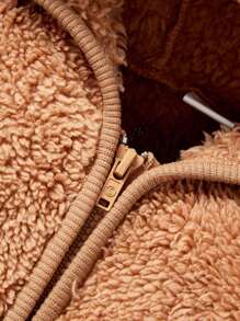 Cozy Pixies 2 st set med fleecejacka och tjocka byxor för babyflickor - Kaki - Visa 5