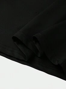 Manfinity EMRG Hombres Camiseta de hombros caídos con estampado de mariposa y slogan - Negro - Ver 3