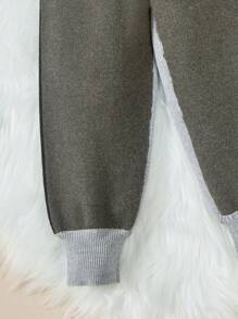 SHEIN Young Boy Contrast Trim Knit Pants