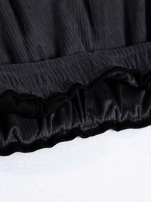 男士灯芯绒直筒裤，宽松休闲裤，纯色，百搭 - 深灰色 - 查看 4